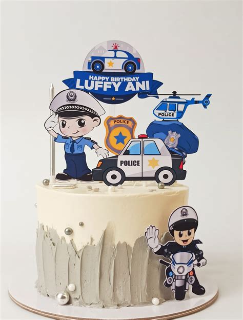 police cake decorations|police printable topper.